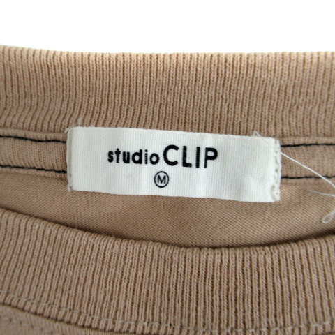 スタディオクリップ Studio Clip Tシャツ カットソー 半袖 ラウンドネック ミッフィー 刺繍 M ベージュ /SM11 レディース_画像5