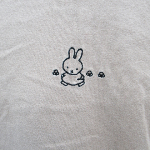 スタディオクリップ Studio Clip Tシャツ カットソー 半袖 ラウンドネック ミッフィー 刺繍 M ベージュ /SM11 レディース_画像4