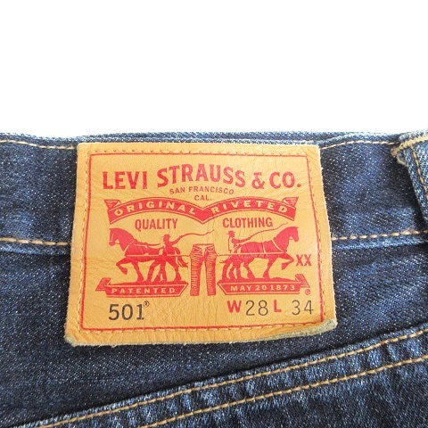 リーバイス Levi's 501 デニムパンツ ジーンズ レギュラー ストレート コットン インディゴ 青 ブルー W28 L34 メンズ_画像7