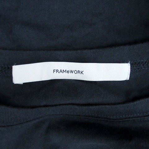 フレームワーク Framework Tシャツ カットソー ラウンドネック 長袖 無地 紺 ネイビー /HO12 レディース_画像4