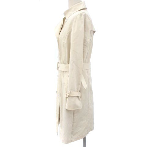  M si- M MCM trench coat 8B reverse side total pattern cotton beige group L outer #GY22 lady's 