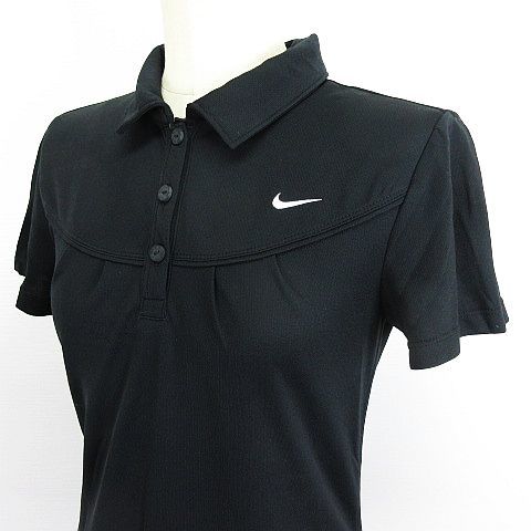 ナイキ NIKE TENNIS ポロシャツ 半袖 DRI-FIT ロゴ M ブラック ※EKM レディース_画像5