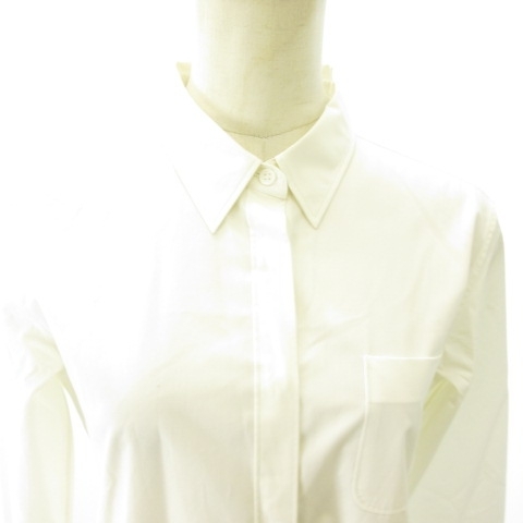 ユニクロ UNIQLO +J シャツ 白シャツ ドレスシャツ 長袖 白 ホワイト S STK レディース_画像6
