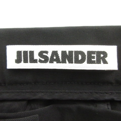 ジルサンダー JIL SANDER 美品 スラックス パンツ 国内正規 無地 ナイロン 34 XS相当 黒 ブラック IBO45 レディース_画像5