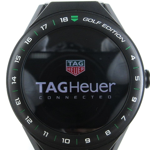 タグホイヤー コネクテッド モジュラー ゴルフエディション スマートウォッチ 腕時計 充電式 タッチ操作 SBF8A8031 黒 ■SM1 メンズ_画像1