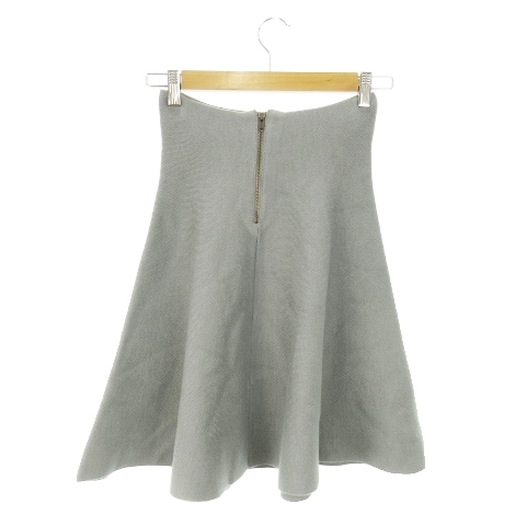  Be mingbai Beams skirt knitted circular flair knee height wool . is li feeling high waist S gray /AH3 * lady's 