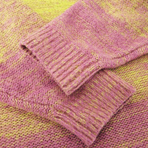  Heather Heather вязаный свитер декоративный элемент rute длинный рукав градация свободно F желтый желтый фиолетовый лиловый /AH19 * женский 