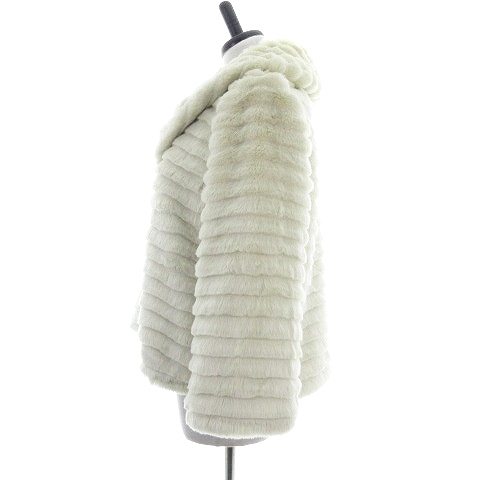  Snidel snidel пальто длинный рукав шаль цвет Short искусственный мех толстый одноцветный F белый белый внешний /BT женский 