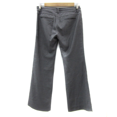  Manics manics slacks pants flare pants long height check pattern 1 gray /YS12 lady's 