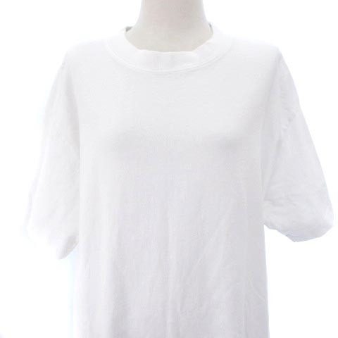キャラクス CALUX Tシャツ カットソー ロング 半袖 コットン ホワイト 白 ■GY11 レディース_画像4