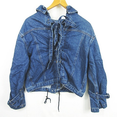  Cecil McBee CECIL McBEE Denim jacket G Jean race up M blue kz6698 lady's 