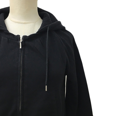 k Miki .k Kumikyoku KUMIKYOKU Parker sweat Zip up no color hood 2WAY plain long sleeve S2 black black lady's 