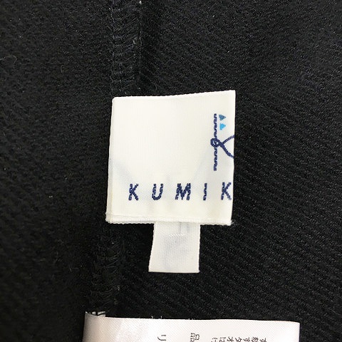 k Miki .k Kumikyoku KUMIKYOKU Parker sweat Zip up no color hood 2WAY plain long sleeve S2 black black lady's 