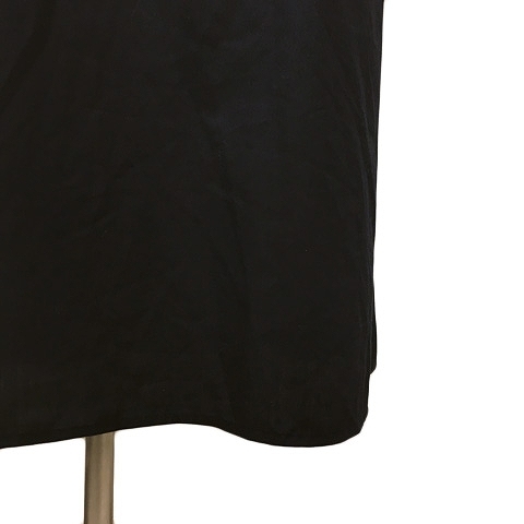 スタディオクリップ Studio Clip ジャンパースカート サロペットスカート フレア ロング 無地 M 紺 黒 ネイビー ブラック レディース_画像3