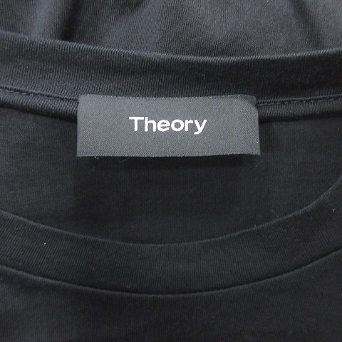 セオリー theory Tシャツ カットソー 半袖 P 黒 ブラック /YI レディース_画像6