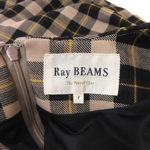 レイビームス Ray Beams ワンピース ひざ丈 七分袖 チェック 1 マルチカラー /YI レディース_画像6