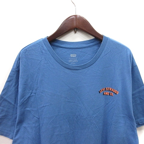 リーバイス Levi's Tシャツ カットソー 半袖 XL 紺 ネイビー /YI メンズ_画像2