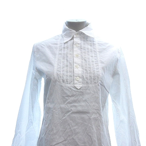  Ined INED туника рубашка блуза половина кнопка длинный рукав 2 белый белый /AU женский 