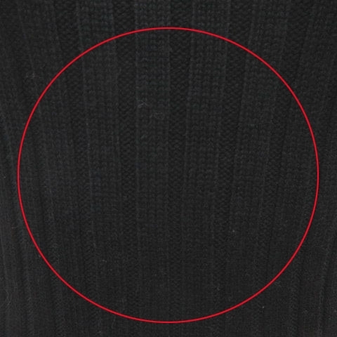 エムケー ミッシェルクラン MK MICHEL KLEIN ニット セーター タートルネック ウール リブ 七分袖 38 黒 ブラック /MS ■MO レディース_画像7
