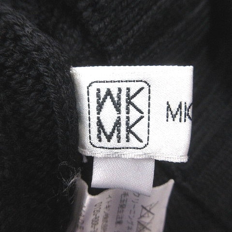 エムケー ミッシェルクラン MK MICHEL KLEIN ニット セーター タートルネック ウール リブ 七分袖 38 黒 ブラック /MS ■MO レディース_画像5