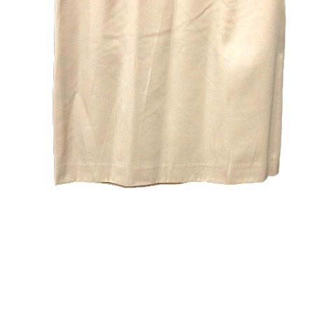 エムケー ミッシェルクラン MK MICHEL KLEIN 台形スカート ひざ丈 ウール 44 ベージュ /YK レディース_画像3