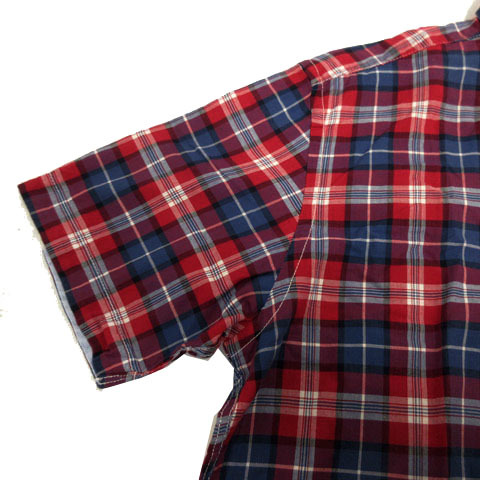 ティーケーミクスパイス タケオキクチ THE SHOP TK MIXPICE シャツ 半袖 コットン チェック レッド 赤 ブルー 青 紺 白 XL_画像5