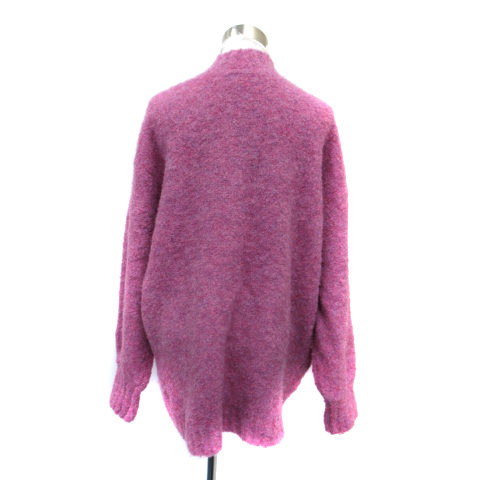  Rope ROPE knitted cardigan middle height front opening M pink /SM1 lady's 