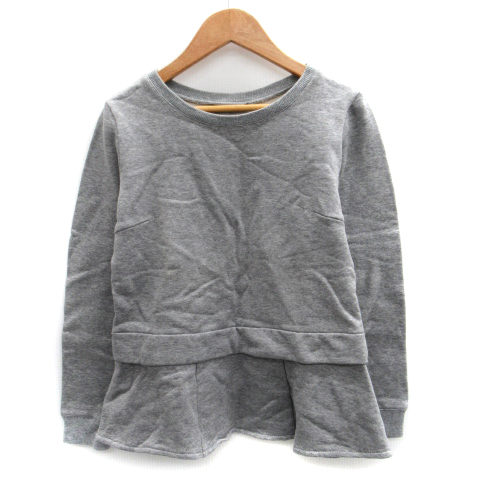  van yard storm BARNYARDSTORM cut and sewn sweat long sleeve round neck pe plum reverse side nappy 0 gray /SM26 lady's 