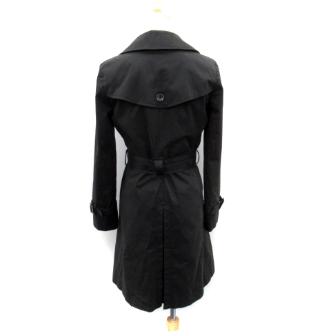 re Mu LES MUES Femme trench coat spring coat long height plain belt attaching liner attaching S black black /SY11 #MO lady's 