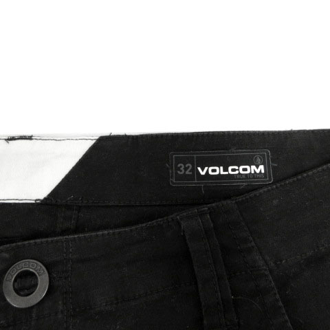 ボルコム VOLCOM パンツ ショートパンツ ロゴ ストレッチ コットン混 ブラック 黒 32 メンズ_画像8