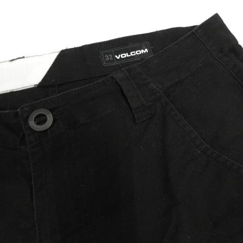 ボルコム VOLCOM パンツ ショートパンツ ロゴ ストレッチ コットン混 ブラック 黒 32 メンズ_画像3