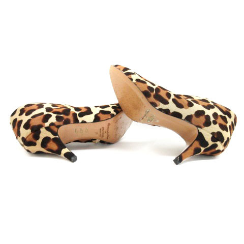 ka squirrel tekalliste split bump pumps is lako Leopard pattern 38 beige 231211E #RF lady's 