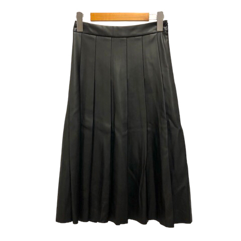  -stroke lati Balius stradivarius skirt pleat flair fake leather mi leak height XS black black lady's 