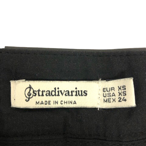  -stroke lati Balius stradivarius skirt pleat flair fake leather mi leak height XS black black lady's 