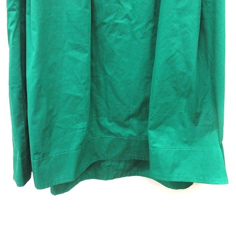 オゾック OZOC フレアスカート ギャザー ロング ウエストマーク 38 緑 グリーン /YI レディース_画像3