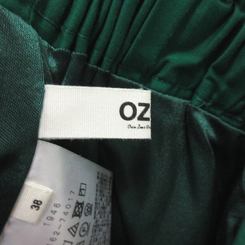 オゾック OZOC フレアスカート ギャザー ロング ウエストマーク 38 緑 グリーン /YI レディース_画像5