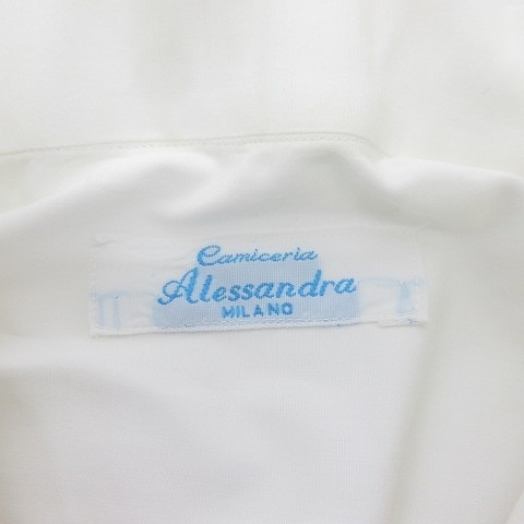 Camiceria Alessandra アレッサンドラ ワイシャツ ドレスシャツ 長袖 白 ホワイト 約M メンズ_画像7