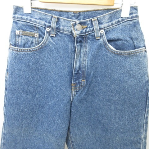 カルバンクラインジーンズ Calvin Klein Jeans デニムパンツ ストレート USA製 インディゴブルー 4 約S IBO44 1206 レディース_画像3