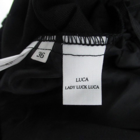 レディラックルカ LADY LUCK LUCA ワイドパンツ アンクル丈 イージー 36 黒 ブラック /HO19 レディース_画像5