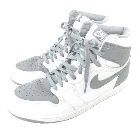 ナイキ NIKE 美品 AJ1 ステルス スニーカー 555088-037 27.5ｃｍ 白 ホワイト ■U90 メンズ_画像1