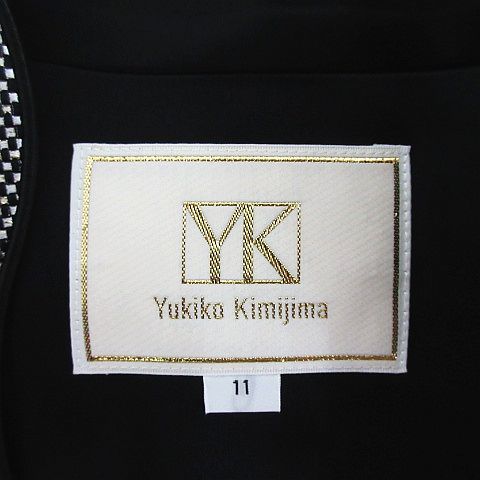 ユキコキジミマ yukiko kimijima ジャケット ブレザー デザインカラー 長袖 ラメ 11 シルバー ※EKM レディース_画像4