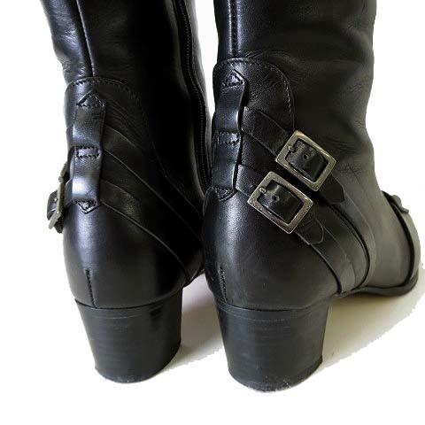 カリステ kalliste イタリア製 ブーツ ハーフブーツ 本革 レザー ポインテッドトゥ 35.5 黒 ブラック 23.0cm くつ 靴 シューズ_画像5