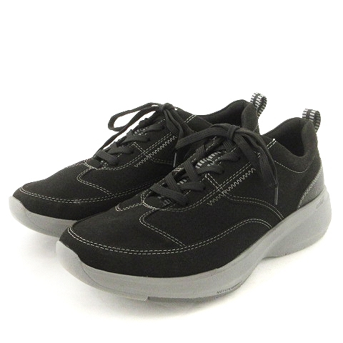 未使用品 クラークス clarks collection Lehman Mix Black Textile スニーカー シューズ 黒 ブラック UK9.5 27.5cm位 ■SM1 メンズ