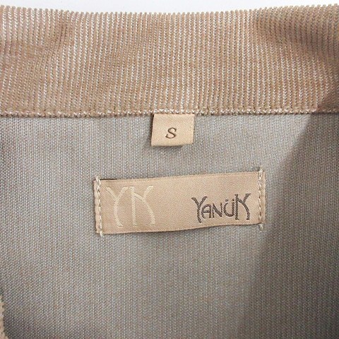  Yanuk YANUK jacket corduroy single stretch cotton tea Brown S lady's 