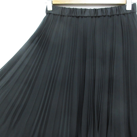  SunaUna Sunauna flair skirt chiffon skirt mi leak height plain 36 black black /FF52 lady's 
