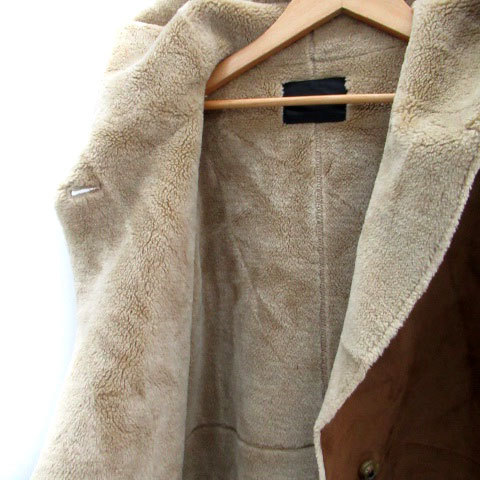  Urban Research URBAN RESEARCH искусственный мутон пальто длинный длина с капюшоном . обратная сторона боа F чай цвет Brown /HO23 женский 