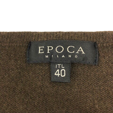 エポカ EPOCA カシミヤ ニット セーター 七分袖 40 茶 ブラウン ※MZ レディース_画像3