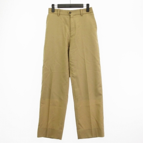 マーカウェア MARKA WARE FLAT-FRONT TROUSERS ORGANIC WOOL TROPICAL パンツ スラックス ウール ベージュ 1 ボトムス メンズ