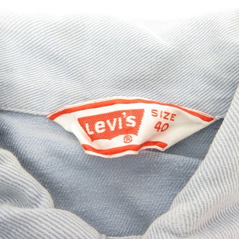 リーバイス Levi's 70505 70s ヴィンテージ トラッカージャケット コットンピケ スナップボタン サックスブルー サイズ40 約M メンズ_画像3