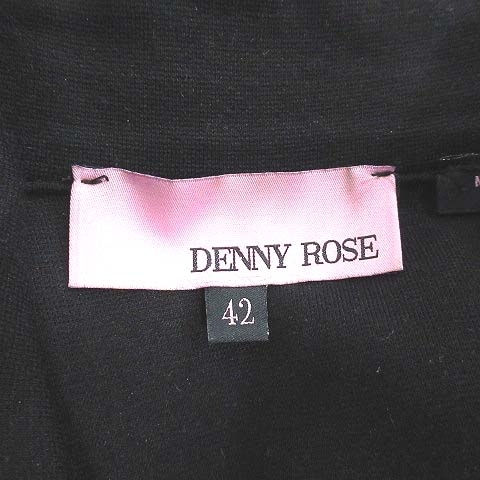 デニーローズ DENNY ROSE ワンピース ひざ丈 長袖 ステンカラー ジッパー 42 黒 ブラック /CT レディース_画像5